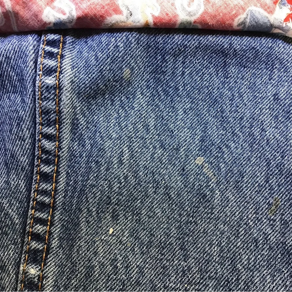Denim Western Print Bib